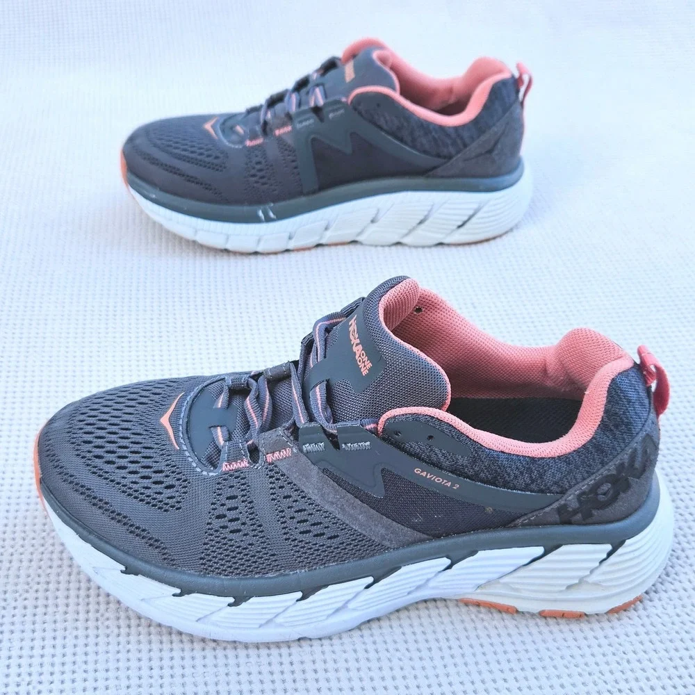 Hoka One One Gaviota 2 Womens 7 Wide Running Shoes Dark Shadow Lantana 1099718